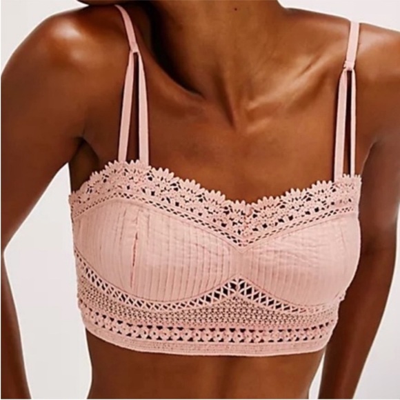 Beautiful Free People Delicate Pink Bralette Tallulah - Picture 2 of 7